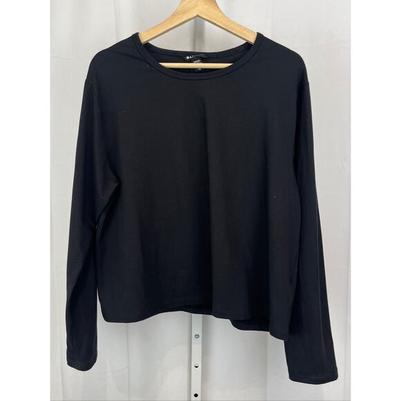 ATHLETA Essential Top 828716 Long Sleeve Supima Cotton Stretch Black Size XL - Picture 10 of 10